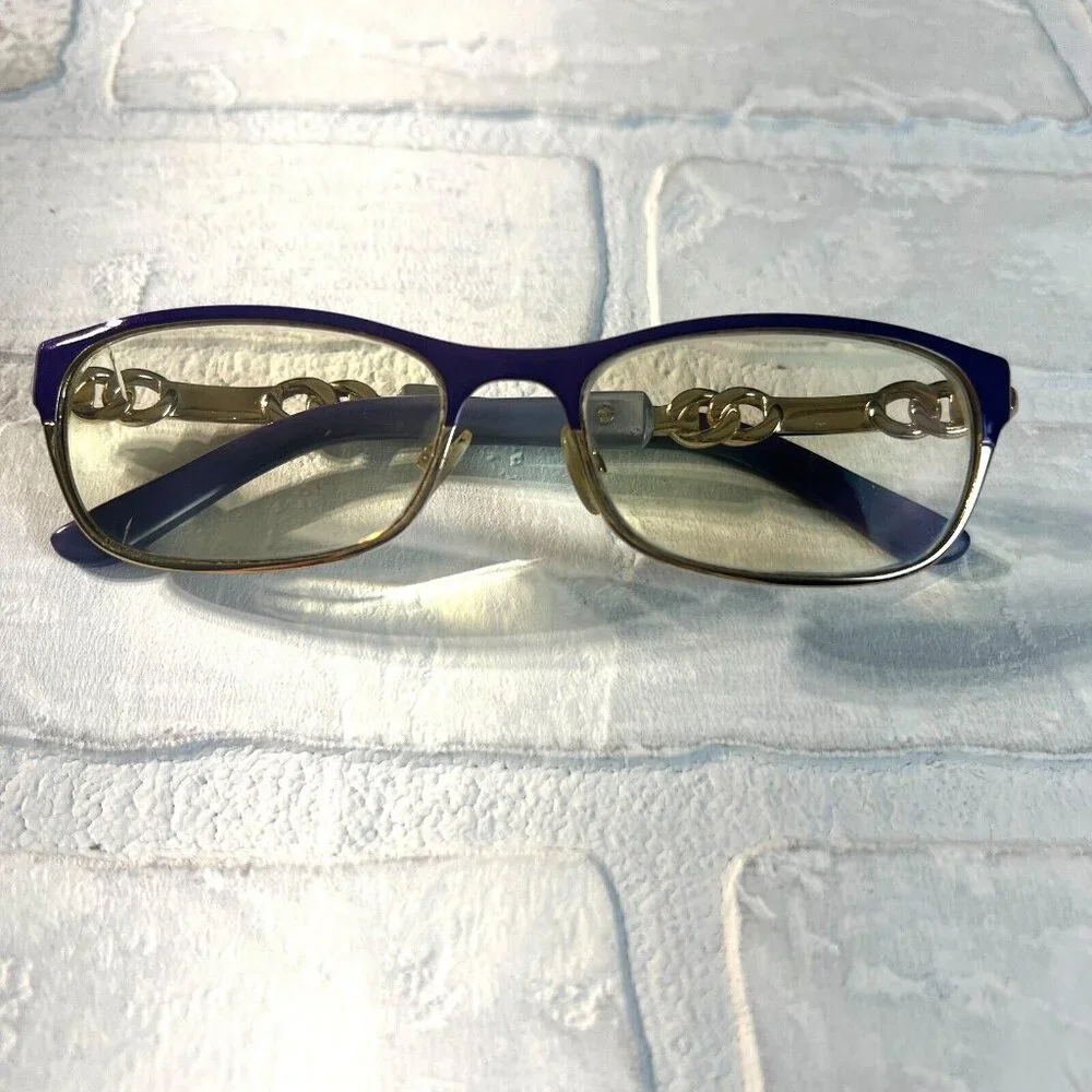 JIMMY‎ CHOO Eyeglasses Frames Violet 53 16 135 78-8T2 Rectangle Made in Italy